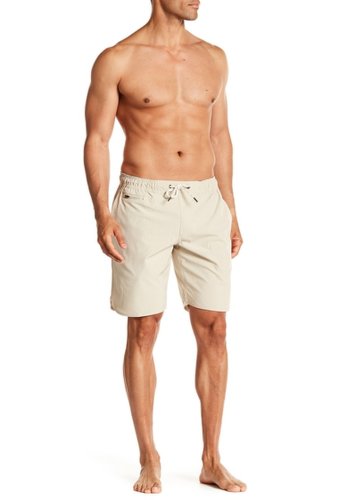 Imbracaminte barbati vintage 1946 elastic waist drawstring board shorts tan