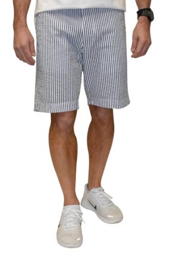 Imbracaminte barbati vintage 1946 striped seersucker flat front shorts blue