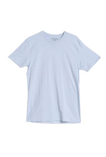 Imbracaminte barbati volcom via stone crew neck heathered t-shirt blue coast