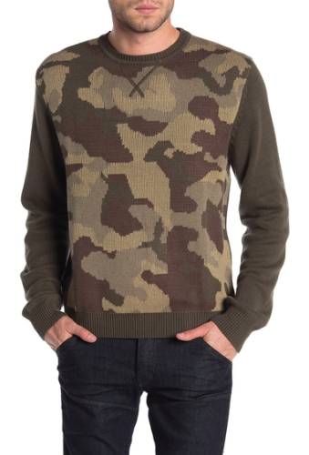 Imbracaminte barbati weatherproof camouflage crew neck sweater dark olive