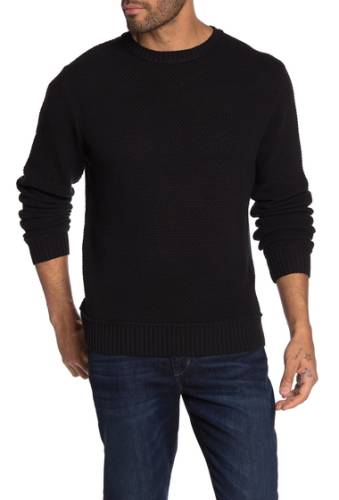 Imbracaminte barbati weatherproof crew neck long sleeve knit sweater black