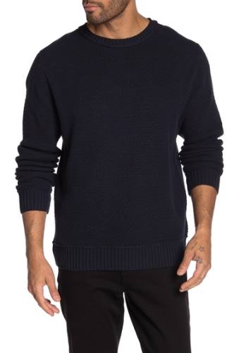 Imbracaminte barbati weatherproof crew neck long sleeve knit sweater navy