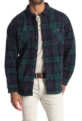 Imbracaminte barbati weatherproof plaid print lined polar shirt jacket navy