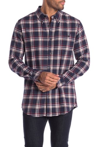 Imbracaminte barbati weatherproof plaid print regular fit flannel shirt admiral