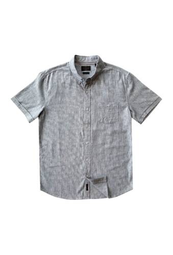 Imbracaminte barbati weatherproof vintage ticking stripe linen blend tailored fit shirt navy