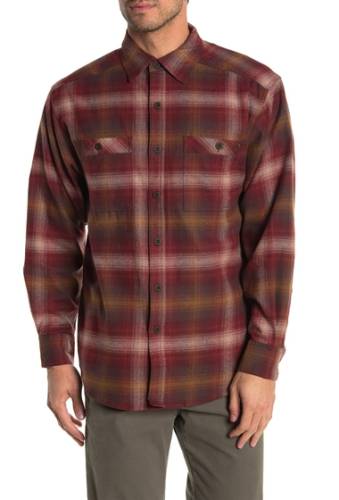 Imbracaminte barbati wolverine grayson plaid flannel regular fit shirt dark brick