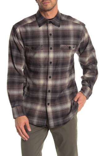 Imbracaminte barbati wolverine grayson plaid flannel regular fit shirt gunmetal p