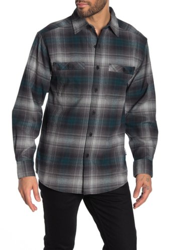 Imbracaminte barbati wolverine grayson plaid flannel regular fit shirt onyx plaid