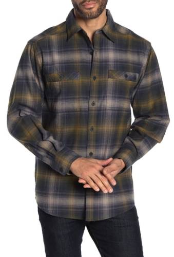 Imbracaminte barbati wolverine grayson plaid flannel regular fit shirt slate blue