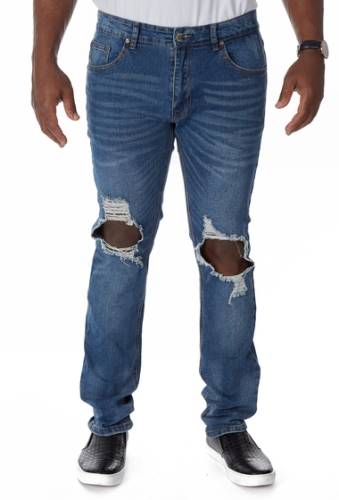 Imbracaminte barbati xray distressed straight leg jeans - 30-32 inseam medium blue