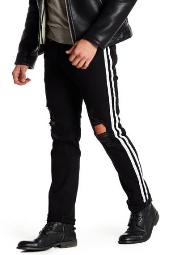 Imbracaminte barbati xray distressed stripe standard fit jeans - 30-32 inseam black