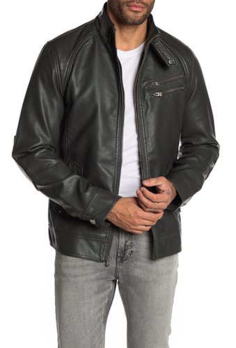 Imbracaminte barbati xray faux leather jacket olive