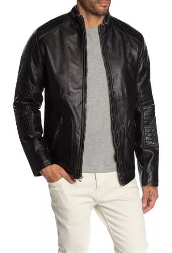 Imbracaminte barbati xray faux leather moto zip jacket black
