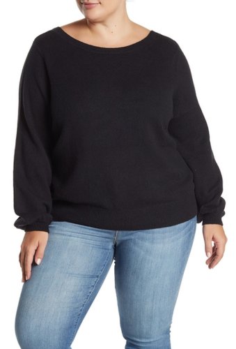 Imbracaminte femei 14th union two way cozy pullover sweater plus size black