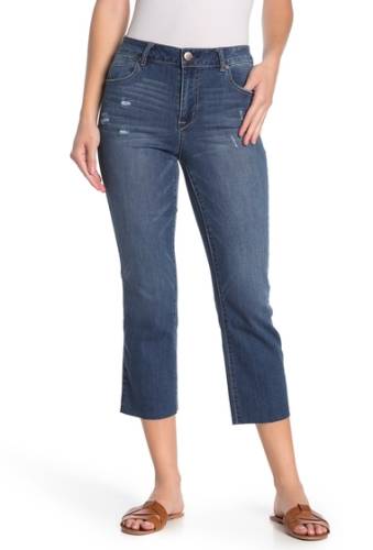 Imbracaminte femei 1822 denim cropped straight leg distressed jeans thomas