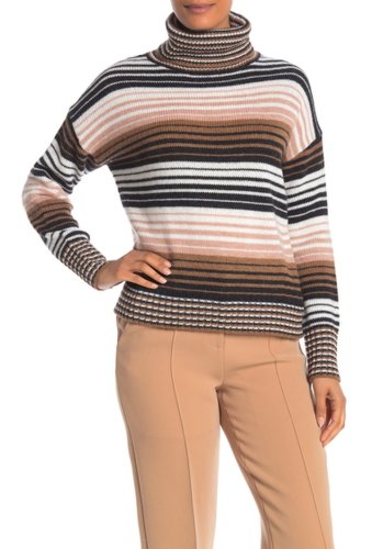Imbracaminte femei 360 cashmere nadia striped wool cashmere turtleneck sweater multi stripe