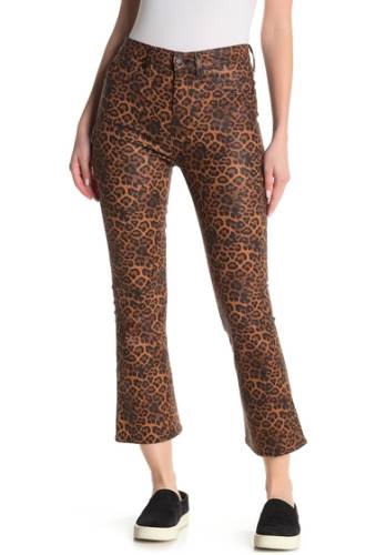 Imbracaminte femei 7 for all mankind high waist leopard printed kick flare pants blkpenleop