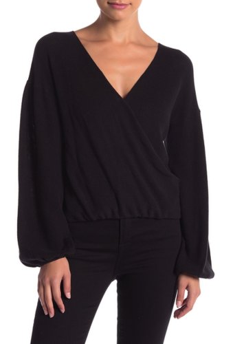 Imbracaminte femei abound wrap front sweater black