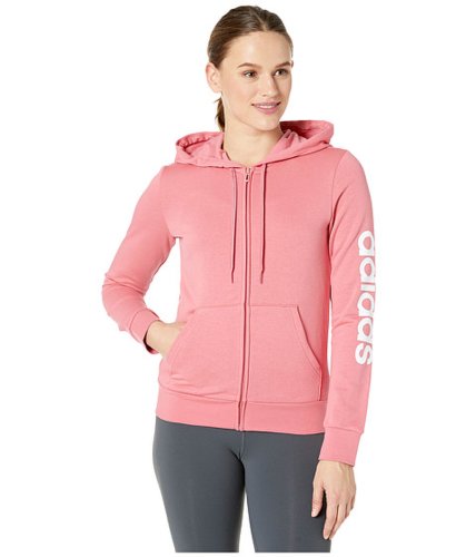 Imbracaminte femei adidas essentials linear full zip hoodie bliss pinkwhite