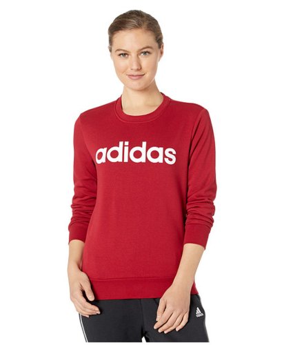 Imbracaminte femei adidas essentials linear sweatshirt active maroonwhite