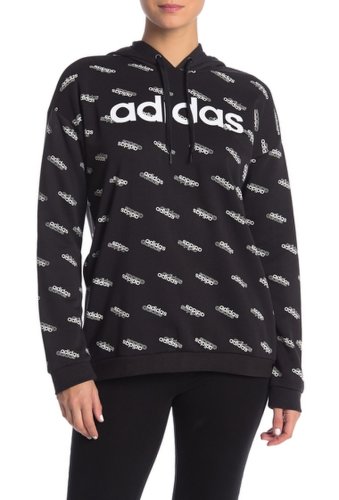 Imbracaminte femei adidas favorite logo hoodie blackwhit