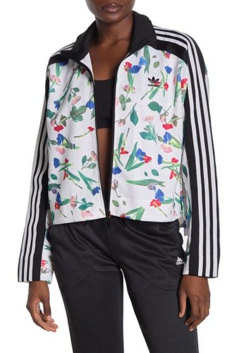 Imbracaminte femei adidas floral print front zip jacket multco