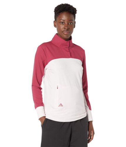 Imbracaminte femei adidas golf primeblue quarter snap jacket almost pink melange