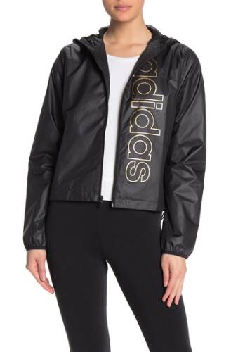 Imbracaminte femei adidas lightweight hooded jacket blackcopp