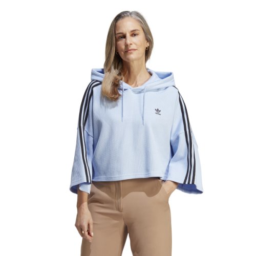 Imbracaminte femei adidas originals cropped hoodie blue dawn
