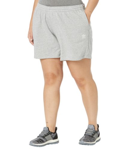 Imbracaminte femei adidas originals plus size essentials fleece shorts medium grey heather