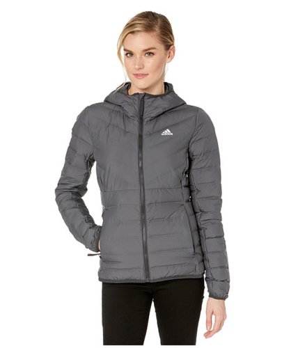 Imbracaminte femei adidas outdoor varilite soft 3-stripe hooded jacket carbon