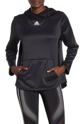 Imbracaminte femei adidas team issue pullover hoodie blackhthr
