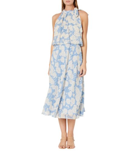 Imbracaminte femei adrianna papell printed floral chiffon popover dress light blue