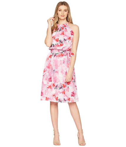 Imbracaminte femei adrianna papell short printed halter dress pink multi