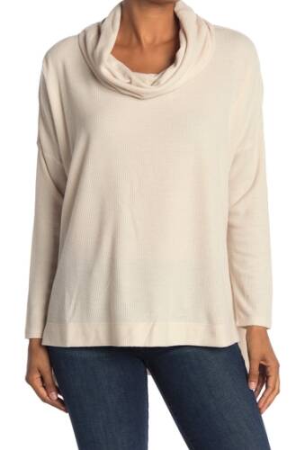 Imbracaminte femei ady p cowl neck highlow sweater off white