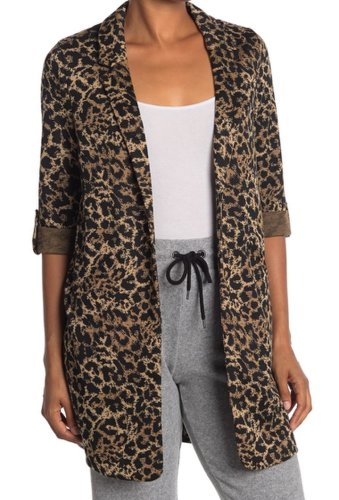Imbracaminte femei ady p leopard printed blazer black spot