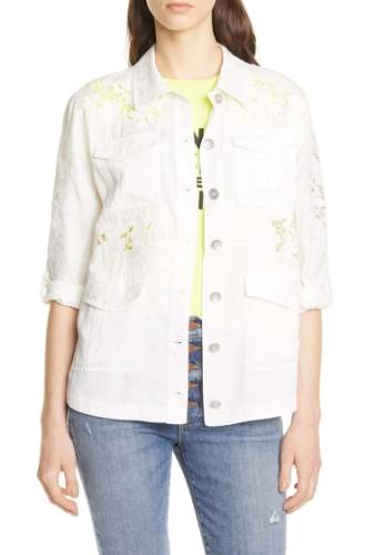 Imbracaminte femei alice olivia charline embroidered military jacket off white