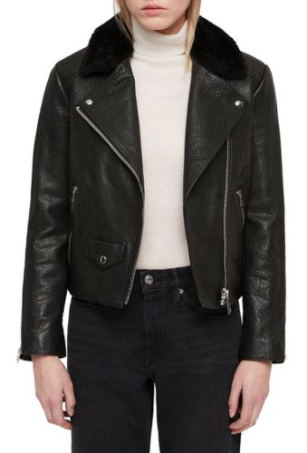Imbracaminte femei allsaints pataya leather lux biker jacket black