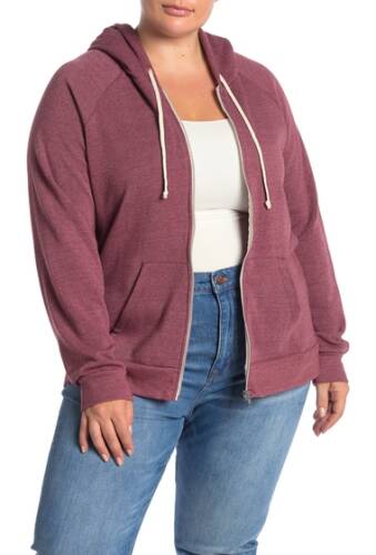 Imbracaminte femei alternative apparel adrian zip front hoodie plus size ecotrue cu