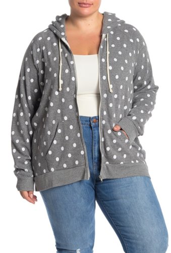 Imbracaminte femei alternative apparel adrian zip up hoodie plus size ecogreywhi