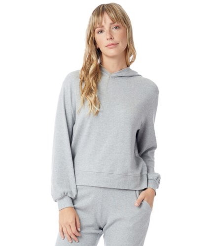 Imbracaminte femei alternative apparel blair cotton modal interlock hoodie heather grey