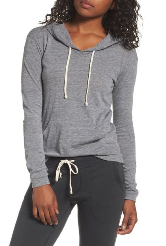 Imbracaminte femei alternative apparel classic drawstring pullover hoodie eco grey