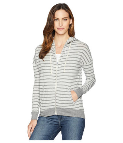 Imbracaminte femei alternative apparel cool down zip hoodie eco grey riviera stripe