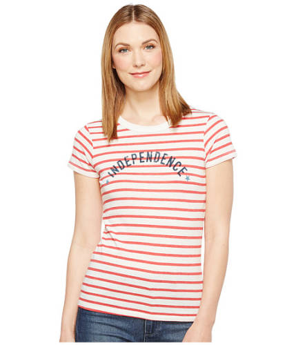 Imbracaminte femei alternative apparel eco jersey yarn-dye stripe ideal tee red riviera stripe independence
