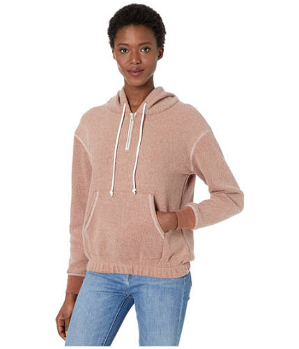 Imbracaminte femei alternative apparel eco teddy 14 zip hoodie eco true nutmeg brown