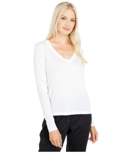 Imbracaminte femei alternative apparel long sleeve slinky v-neck white