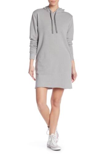 Imbracaminte femei alternative apparel vintage hoodie dress smoke grey