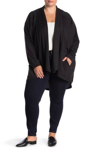 Imbracaminte femei alternative apparel zen open front cardigan plus size black