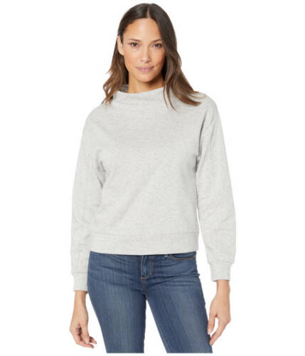 Imbracaminte femei alternative mock turtleneck pullover in cotton modal fleece heather grey