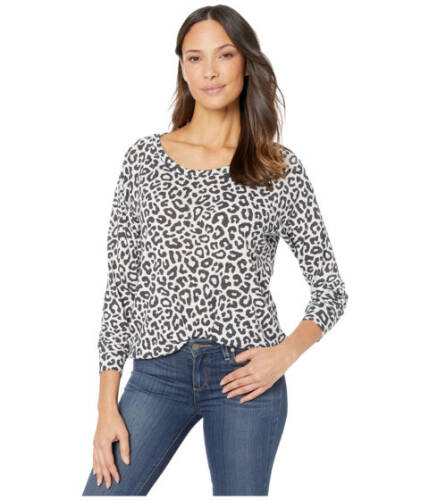 Imbracaminte femei alternative printed slouchy pullover white bold leopard